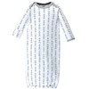 Luvable Friends Baby Boy Cotton Long-Sleeve Gowns 3pk, Boy Feathers, 0-6 Months - image 3 of 4