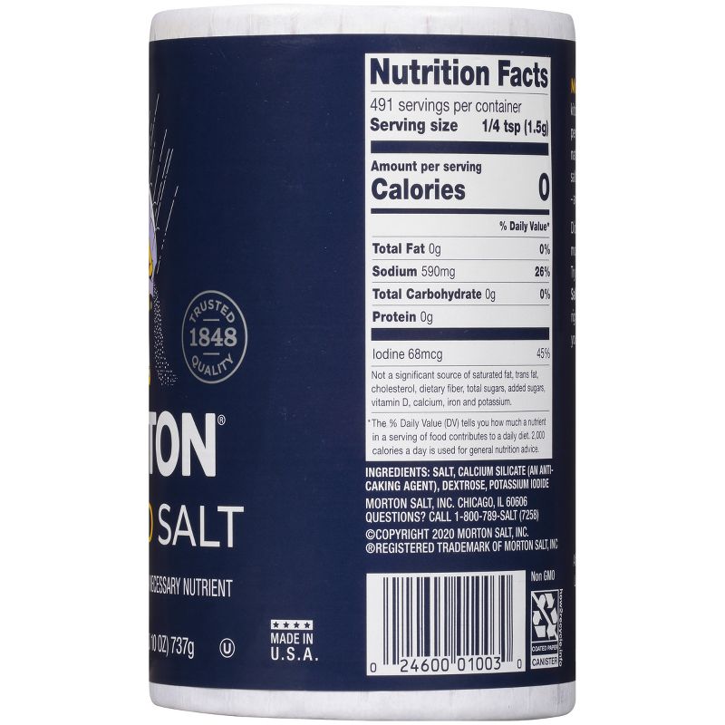 Morton Iodized Salt - 26oz, 3 of 6
