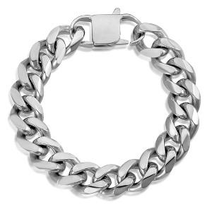 Crucible Men's 14mm Curb Chain Stainless Steel Bracelet 8.5" - 1 of 4