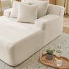 Sapphtopaz 50" Lazy Sofa Lounge Chair 2 Seater Sleeper Sofa with Sponge Filling Soft Comfy Sofa Bed Boneless Couches for Living Room,Bedroom - 2 of 4