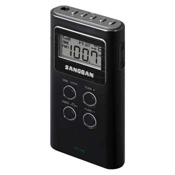 Sangean® Portable Pocket AM/FM Digital Clock Radio