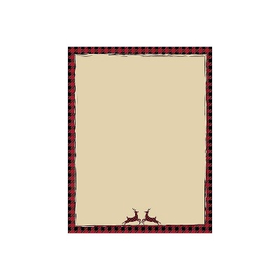 Great Papers! Buffalo Red Reindeer Holiday Letterhead 8.5" x 11" 80 sheets (2018010)