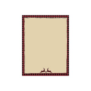 Great Papers! Buffalo Red Reindeer Holiday Letterhead 8.5" x 11" 80 sheets (2018010) - 1 of 2