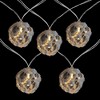 Northlight LED Snowy Ball Christmas Light Set - 4.75' Clear Wire - 10ct - 3 of 4