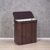 Laundry Basket with Lid Bamboo Laundry Storage, Removable Machine Washable Laundry Hamper with Handles, 26.4 Gallons, for Laundry Room - 3 of 4