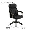Emma and Oliver High Back Folding Black LeatherSoft Executive Swivel Office Chair with Arms - 4 of 4