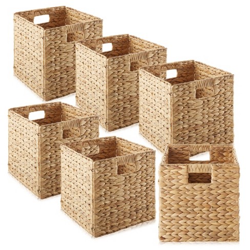 Best Choice Products 10.5x10.5in Hyacinth Storage Baskets, Set of 5  Multipurpose Collapsible Organizers - Natural