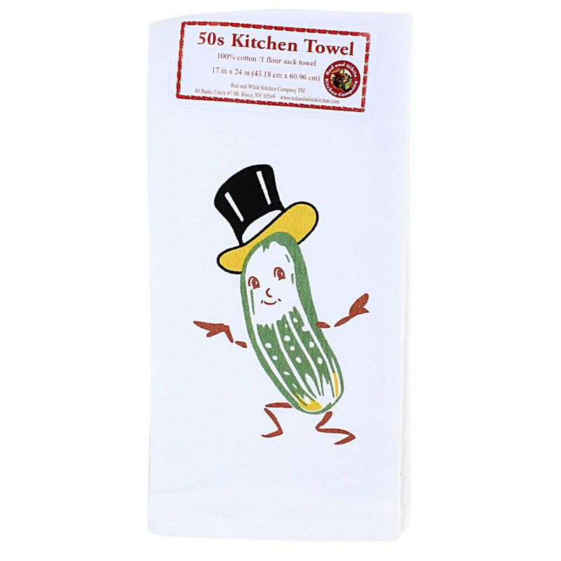 Decorative Towel Mr & Mrs Pickle Towel Set  -  2 Towels 24.00 Inches -  100% Cotton Kitchen Wedding  -  Vl122*Vl106  -  Cotton  -  White, 2 of 4