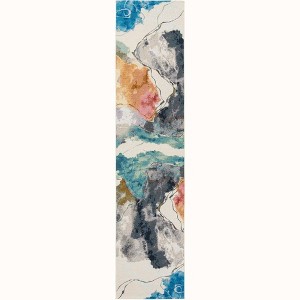 Unique Loom Outdoor Modern Watercolor Area Rug - 1 of 4