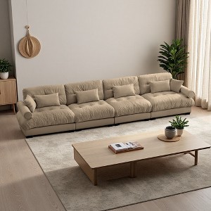 166" Velvet Modular 4-Seater Sectional Sofa - 1 of 4