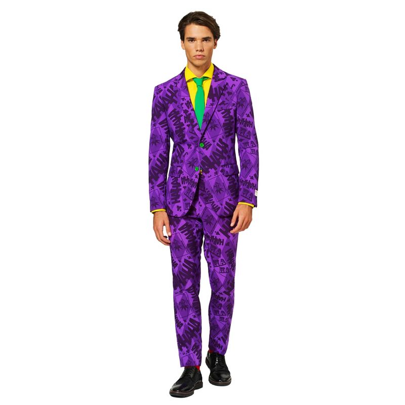 OppoSuits Men's Suit - The Joker Costume - Purple, 1 of 8