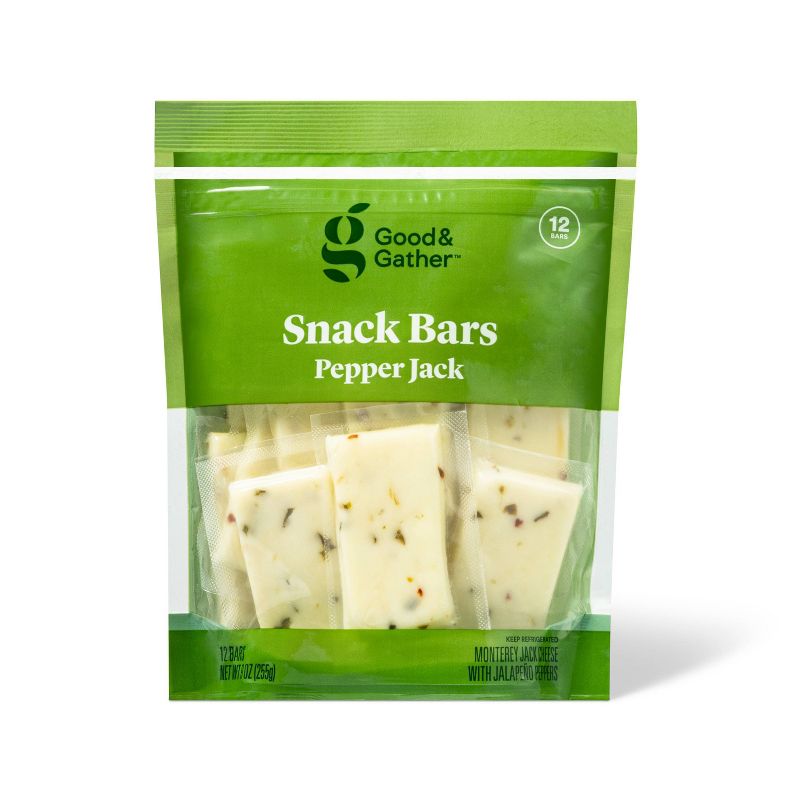 Pepper Jack Cheese Snack Bars - 9oz/12ct - Good &#38; Gather&#8482;, 1 of 6