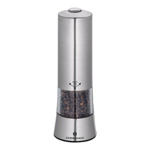 ZASSENHAUS "Augsburg" Pepper Mill, beechwood, 2" dia. x 7" - 1 of 4