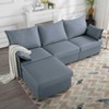 MAYEERTY 93.7" Modular Sofa with Ottoman - Removable Washable Covers, 3 Colors, 2 Arm Pillows - 4 of 4
