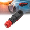 Unique Bargains 12V 24V Car Cigarette Lighter Socket Charger Plug Outlet Adapter Connector 3.3" Black 1PC - 2 of 4