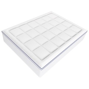 VEVOR Mattress Topper, Queen Size, 4 in Thickness, Memory Foam, Fiber Fill, Detachable & Washable, Ergonomically Designed for Pressure Relief, White - 1 of 4