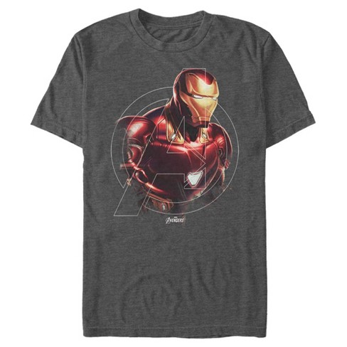 Men's Marvel Avengers: Endgame Iron Man Portrait T-shirt - Charcoal ...