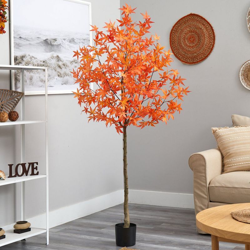 Nearly Natural 6-ft Autumn Maple Artificial Tree, 5 of 9