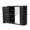 ALEXOUN Wall-Mounted Bathroom Cabinet with Mirror, 2 Mirrored Doors & Open Shelf, Open Compartment for Vanity, Toilet & Over-the-Sink - 3 of 4