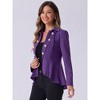 INSPIRE CHIC Women's Open Front Decor Buttons High Low Hem Steampunk Gothic Jacket - 3 of 4
