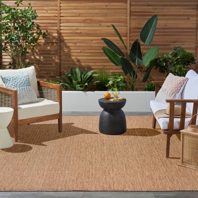 Natural Geometric Flatwoven Rectangular 8' x 10' Indoor/Outdoor Rug