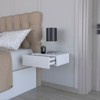 TIRAMISUBEST White Floating Nightstand, Contemporary Wall-Mounted Bedside Solution - 2 of 4