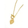 Slickblue Gold Coin Pendant Necklace, Printed Medallion Design, Lobster Clasp, Long Length, 18" - 3 of 4