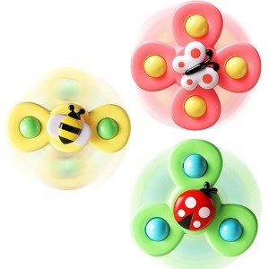 3-Piece Suction Cup Spinner Toys, Sensory Bath and Play Set for Toddlers Ages 1-3 - 1 of 4