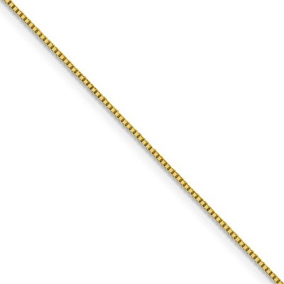 Black Bow Jewelry 0.95mm 10k Yellow Gold Diamond Cut Octagonal Box Chain Necklace