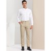 Lars Amadeus Men's Business Plaid Lightweight Regular Fit Flat Front Checked Pants - 3 of 4