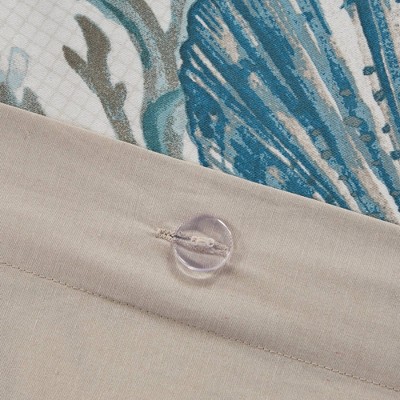 Aqua Coastal Cotton Sateen King Duvet Cover Set