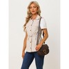Allegra K Women's Solid Zip Up Sleeveless Utility Anorak Outwear Cargo Vest - 2 of 4