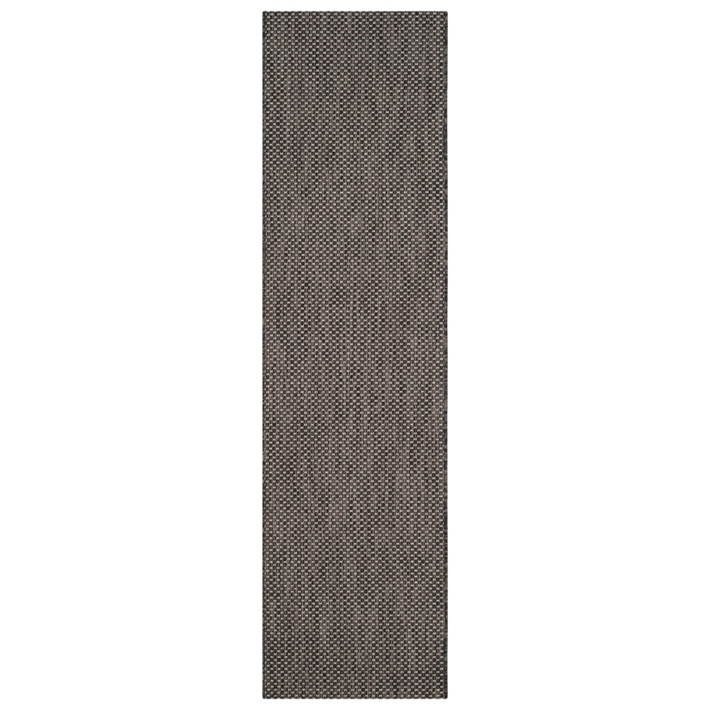 2'3in x 12' Cherwell Runner Outdoor Rug Black/Beige - Safavieh
