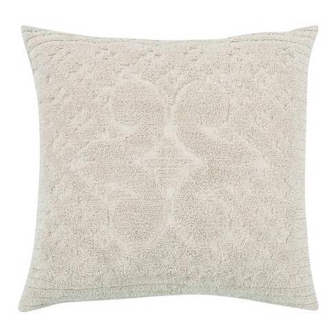 Euro Ashton Collection 100 Cotton Tufted Unique Luxurious Medallion Design Pillow Shams Ivory Better Trends Target