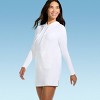 Lands' End Women's Hooded Rash Guard - White - 3 of 3