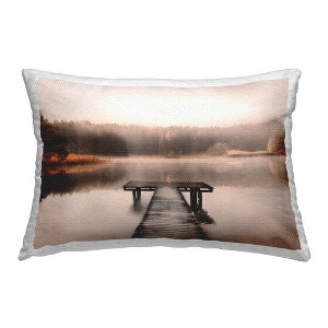 Stupell Industries Misty Lake Dock Outdoor, 14X20 - 1 of 3