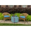 Casual Cushion Solid Sunbrella Fabric 1-Piece Indoor/Outdoor Wicker Seat Pad Cushion, 19.5"W x 19.5"L - 2 of 4