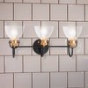 Minka Lavery Industrial Wall Light Bronze Brass Hardwired 26" 3-Light Fixture Clear Seeded Glass Shade for Bathroom Vanity Hallway - 2 of 3
