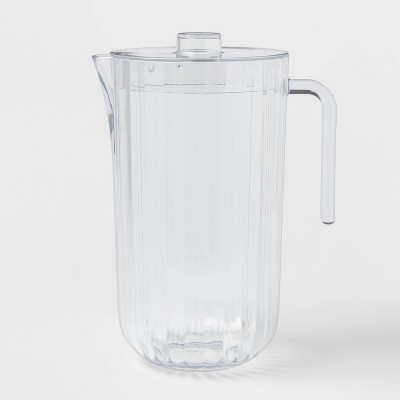 Yialzm Stainless Steel Cold Water Kettle 1.8L With Lid Large Capacity Beverage Container Suit Restaurants Home Double Filtration Convenient Straight Tube