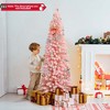 Costway 5/6/7/8 FT Artificial Pink Christmas Tree with 328/460/635/1000 Branch Tips Folding Metal Stand - 4 of 4