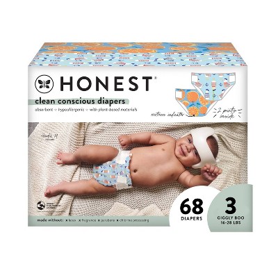 Honest Clean Conscious Disposable Diapers - Feelin' Nauti & Orange You Cute - Size 3 - 68ct