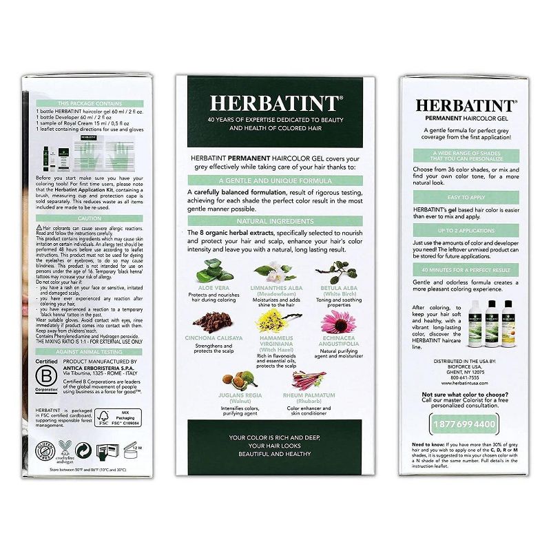 Herbatint Permanent Hair Color Gel 4.56 fl oz Liquid, 2 of 5