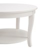 LIVAREEmlen Traditional Round Coffee Table with Open Storage Shelf,2-Tier Storage Wood Center Circle Accent Table - 4 of 4
