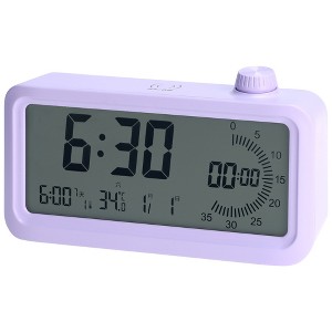 Unique Bargains Plastic Digital Battery Powered Dimmable Alarm Clock 5.9 x 3.1 x 1.6 Inches - 1 of 4