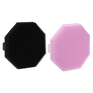Unique Bargains Shower Silicone Body Scrubber 2 Pcs - 1 of 4