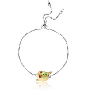 Star Wars The Child Brass Flash Silver Plated Lariat Bracelet - 1 of 3