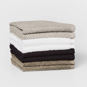 8pc 12"x12" Kids' Washcloth Set Gray - Pillowfort™ - 1 of 4