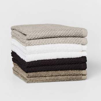 8pc 12"x12" Kids' Washcloth Set Gray - Pillowfort™