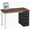 Gulches 47" Brown+Black Computer Desk with 5 Drawers, Small Space Home Office Storage Desk, Laptop Study Table? - 2 of 4