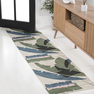 JONATHAN Y Shelby Coastal Vintage Abstract Palm Leaf Indoor/Outdoor Area Rug - 1 of 4